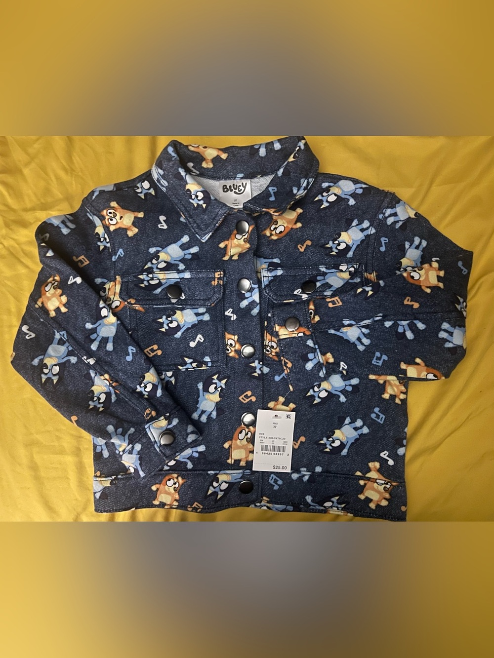 Blue Bluey & Bingo Toddler Button-Down Jacket